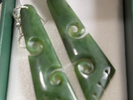 Greenstone Earrings - Double Koru Design Online now