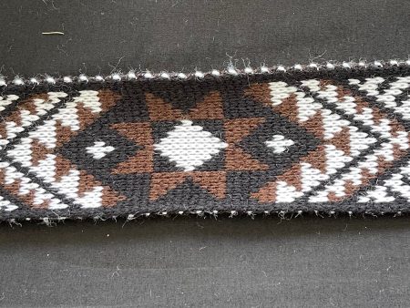 Matariki Dark brown and white 2.5inch Taniko Band Online Sale