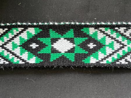 Matariki Emerald green and white 2.5inch Taniko Band Sale