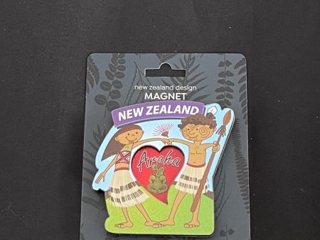 3D Maori Boy & Maori Girl Magnet - Wood Hot on Sale