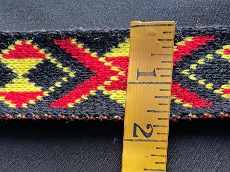 Black, Yellow & Red Pātiki - Taniko Band 2.5 For Discount