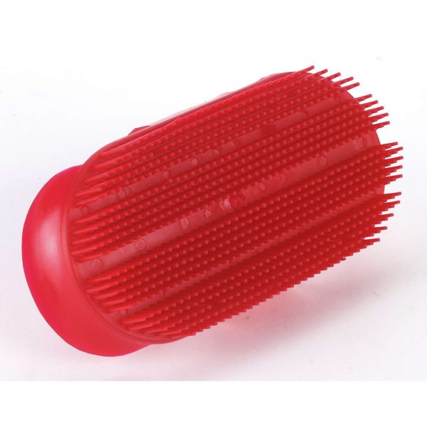 Kerbl Étrille plastique avec dragonne réglable Rouge Hot on Sale